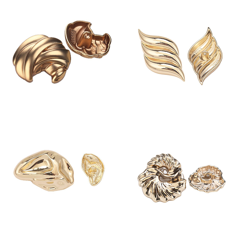 Customizable Irregular Alloy Buttons for Women's Coats and Jackets