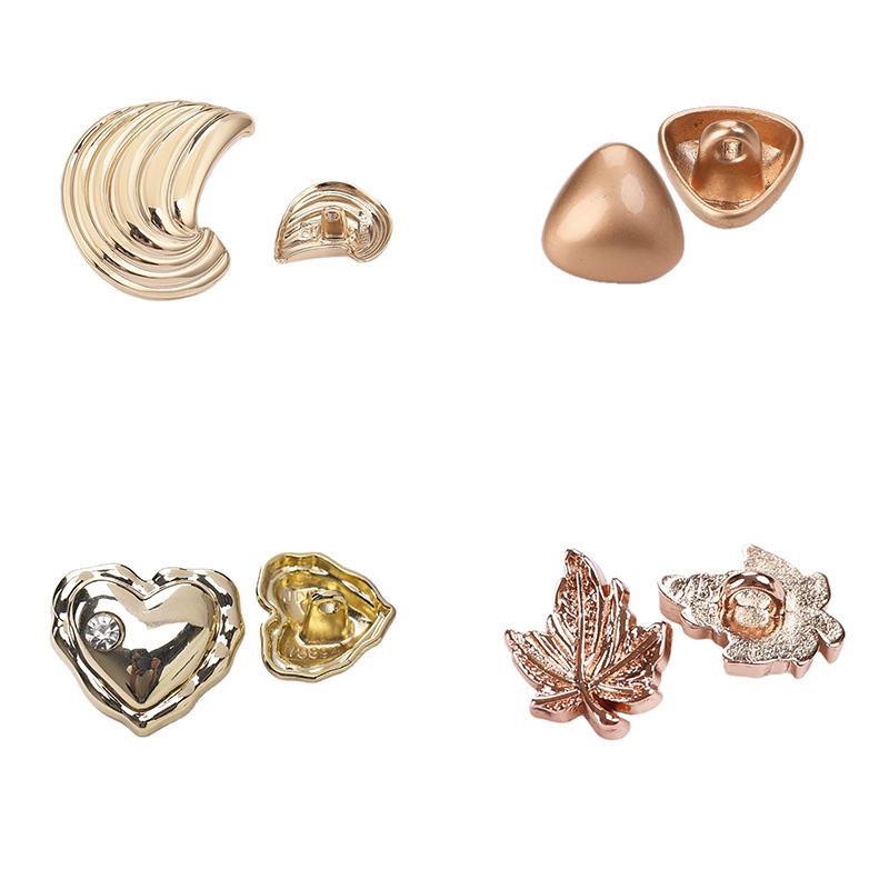 Fashion Irregular Hand-Sewn Buttons, Custom Alloy Buttons for Designer Coats