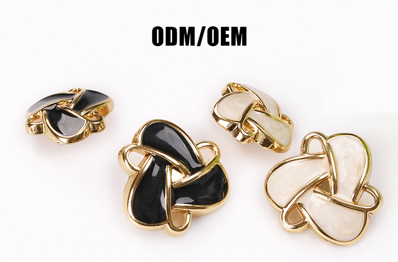 Customizable Irregular Alloy Buttons with Enamel Drip Design | For Women's Coats & Jackets