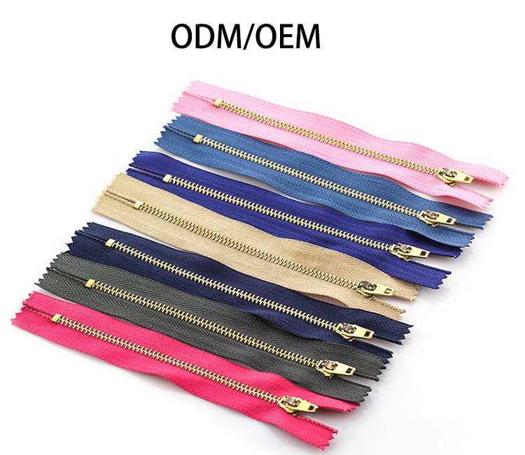 best jean pant locking brass metal zipper pull for sewing