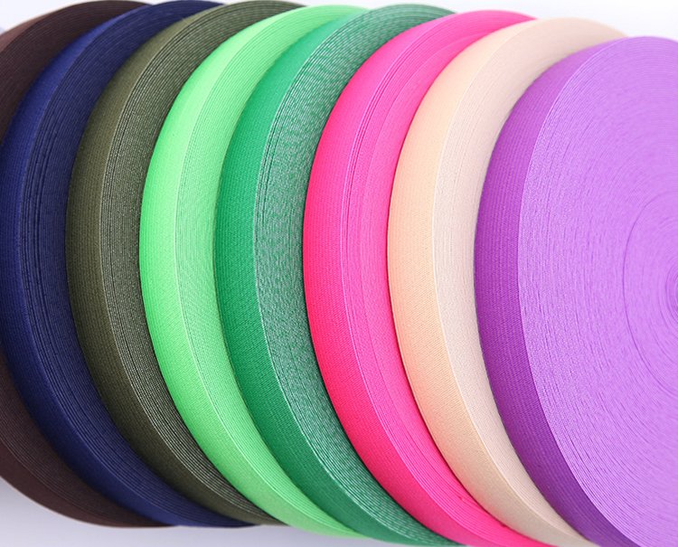 custom best coloured knit woven wide flat elastic waist fabric bands for  clothes 