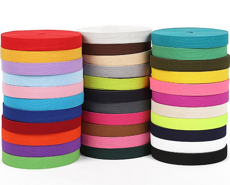 custom best coloured knit woven wide flat elastic waist fabric bands for sewing clothes pants  braided elastic fabric rubber band