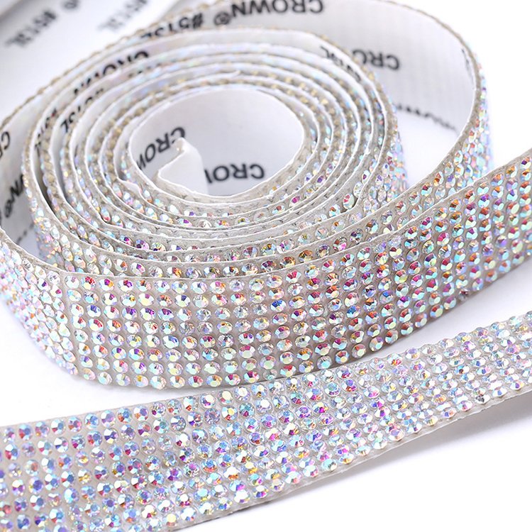 Diamond Tape Glitter Strass Sticker Bling Self-adhesive Crystal Rhinestone Ribbon Roll For Diy Gift Wrapping Wedding