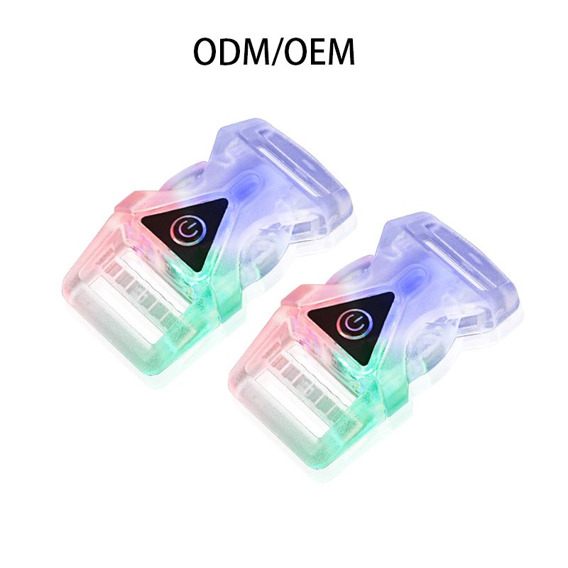 Transparent Plastic Collar Buckle led luminous release buckle for pet traction rope buckle