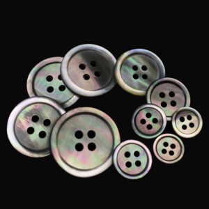 4 Holes Black Mop Mother Of Pearl Natural Shell Buttons for Clothing