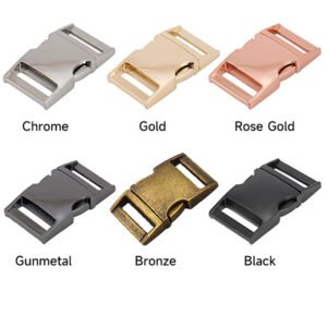 zinc alloy Side Release Curved Buckle for Dog Cat Collar Buckles Accessories