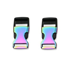 rainbow color lanyards adjustable metal side quick release buckles for dog collars