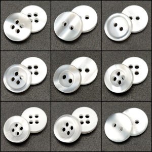 High Quality 4 Holes Garment Buttons Simple Solid Color White 20mm 4-Holes Suit Buttons Plastic Sewing Garment Button