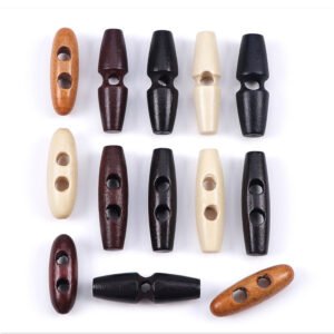 2 Holes Wooden Decorative Sewing Coat Button Luxury Wooden Buttons