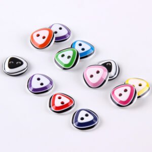 Rainbow Colors Multi-layer Button Resin Round Assorted Novelty Craft Children Buttons For Kids