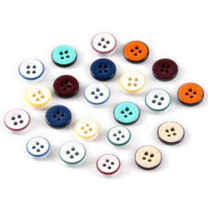 Hot Sale Resin Buttons Fashion Versatile White Blue Men's and Women's Shirt Button Cufflinks Hiigh-end Suit Buttons