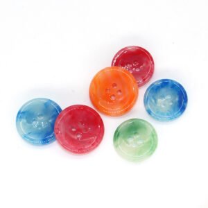 Resin colored seven color candy colored button, colorful imitation jade irregular cloud pattern button, fashion button