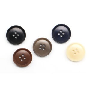 High-grade Black flat 4 holes fruit Natural corozo button for suit Coat Clothing