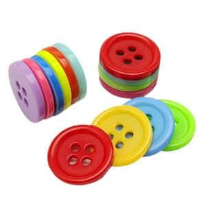 High Quality Custom Solid Colorful Resin Plastic Buttons 4 Holes Round Button For Women Men Clothes