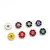 Shining rhinestone lines pattern round clear crystal plastic ABS button for shirt coat dress