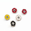 Shining rhinestone lines pattern round clear crystal plastic ABS button for shirt coat dress
