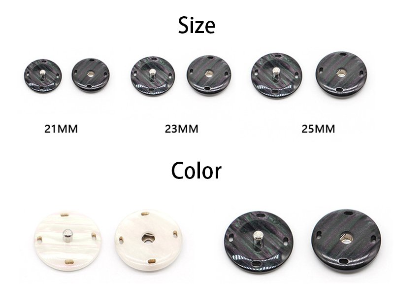 2 Parts Resin Horn Snap Buttons Western Press Snap fasteners for Clothes Jacket Overcoat