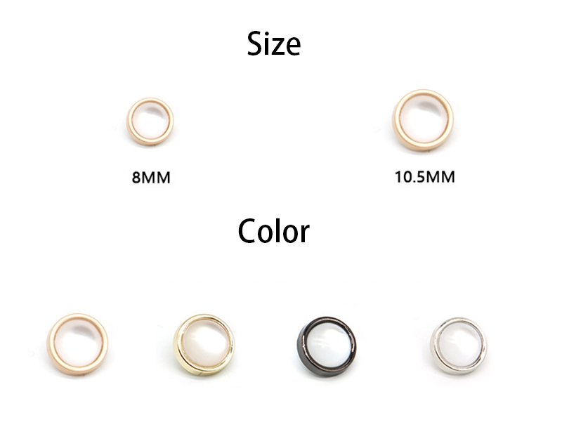  Metal pearl button alloy shank buttons sewing button for shirt bags clothes