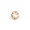 Small sun cat eye opal metal pearl double collar shirt button