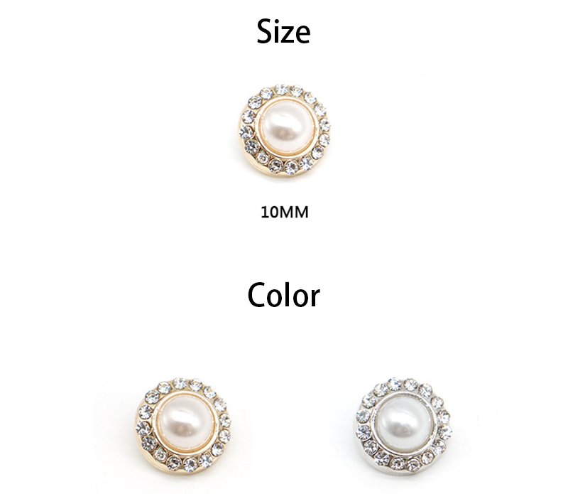 Metal personalized fashion alloy metal button alloy fancy shank pearl buttons for garment