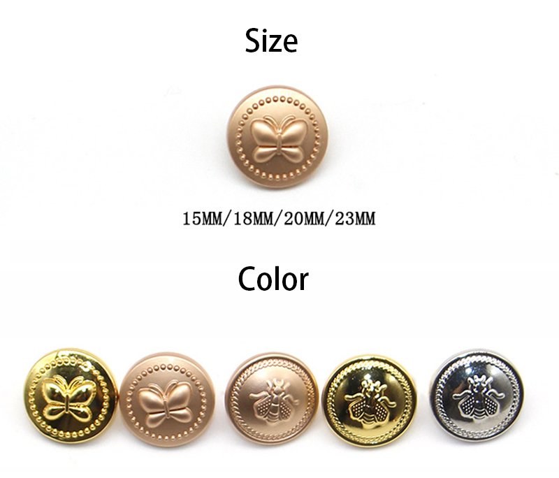 Exquisite metal alloy bow button JK uniform academy style decorative buckle fashion buckle