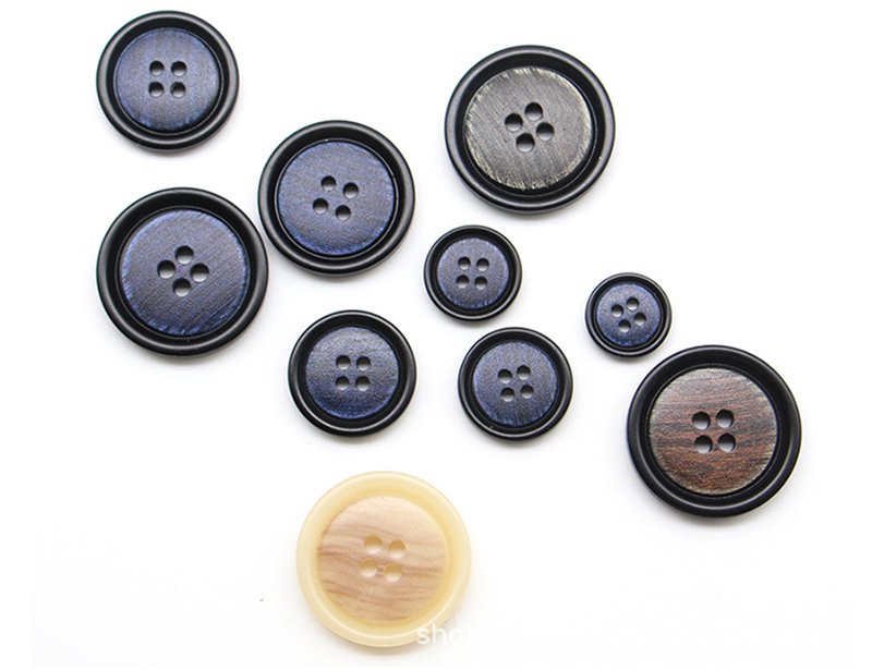 4 Hole Round Sewing Buttons Mixed Spray Colored Craft Resin Buttons for Sewing and DIY Crafts