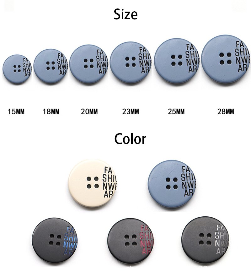 Resin four eye laser engraved button coat, windbreaker, suit button, sleeve button,  pants button