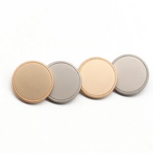 Metal flat matte button men's and women's coat windbreaker coat button flat gold button