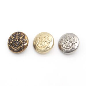 Custom logo overcoat men botton metal suit shank clothes copper blazer iron brass coat gold uniform buttons