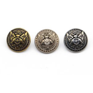 Metal shield button retro vintage vintage British style coat button