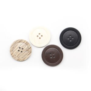 Wood-like grain resin pattern button decal 4 holes coat round resin clothing waterproof buttons for clothing