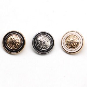 Metal button double lion shield british style button metal dot oil button