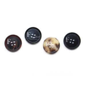 Resin buttons can be carved and modified according to the settings for suits and coats