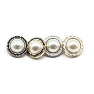 Assorted pearl buttons resin white pearl shank button vintage sewing buttons