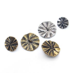 Alloy stripe fashion retro bump shape round button hair accessories bag decoration suit sweater sewing on garment buttons