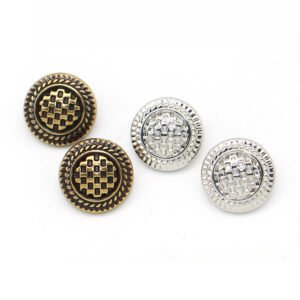 Mesh hand-stitched button metal wool coat/suit button shank plating