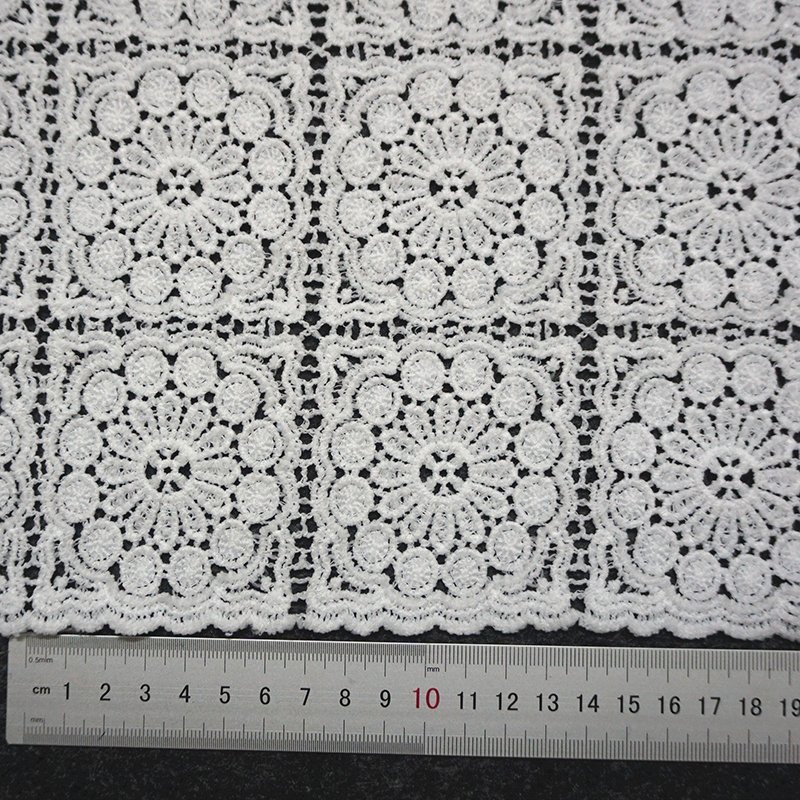 Floral Knitted Jacquard Elastic Eco-Friendly Black White 4 Way Stretch Plain Net Tulle Nylon Spandex Lace Fabric