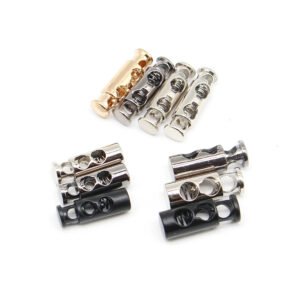 Metal cord stopper cylindrical double head adjustment stop buckle spring cord end stopper drawstring rope cord locks