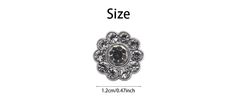 ABS plastic decorative buckle Clothing rhinestone flower button crystal button