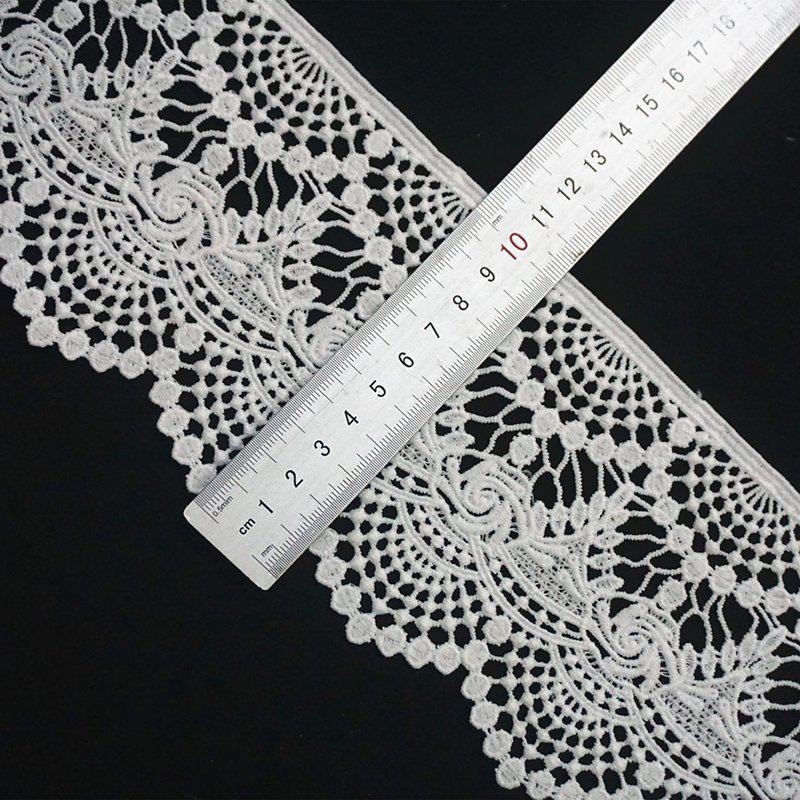 100% Cotton Embroidery 10CM Cotton Lace Middle Part Ladder Lace Trim For Clothing