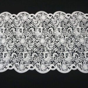 Elegant White Tulle Lace Fabric Border Embroidered Laces Lace Dress for Bridal Wedding Mesh Fabric