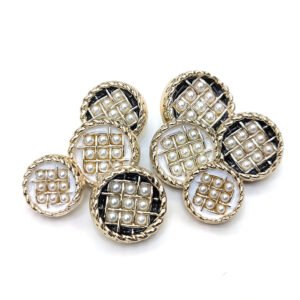 Pearl point oil plated plastic buttons for women's clothing coat shank knit shirt coat buttons