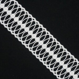 White 100% Polyester Embroidered Milk Silk Water Soluble Decorative Lace Trimming For Wedding Dress Veils