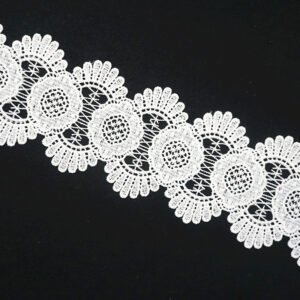 White lace fabric water soluble milk silk embroidery lace trimmings