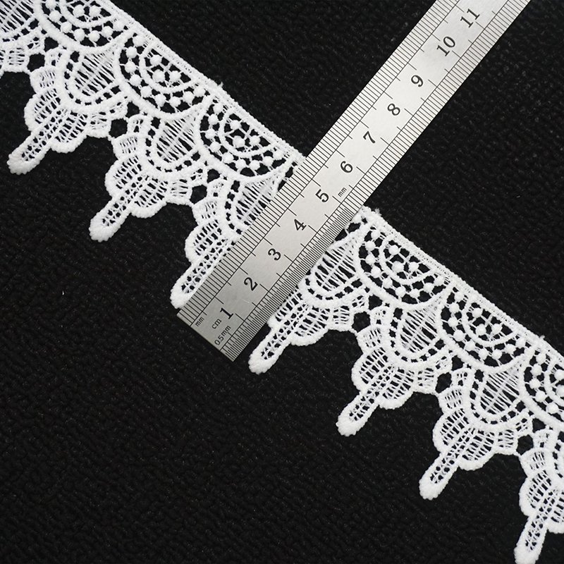 Various Styles Polyester Sewing Embroidery Garment Ribete Water Soluble White Lace Trim For Dress