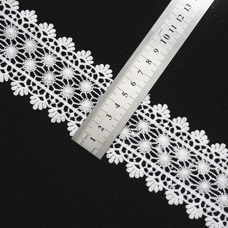 Dress Lace Trim Polyester And Milk Embroidery Guipure Lace Trim Big Wholesaler For Clothing Accessories