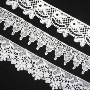 Various Styles Polyester Sewing Embroidery Garment Ribete Water Soluble White Lace Trim For Dress