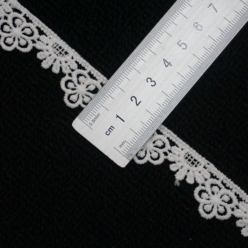 4-10cm 100% Polyester Chemical Border Lace Trim Water Soluble Embroidery Fabric Lace Trim