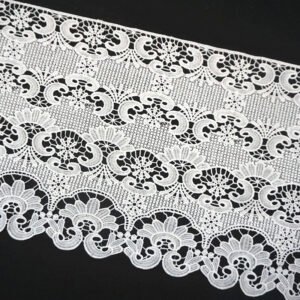 31cm High quality white flower 100% polyester guipure lace fabric wedding dress underwear garment accessories