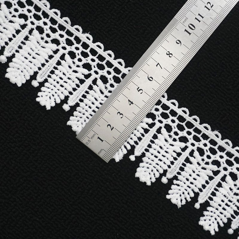 Color Water Soluble Lace Ribbon Trim Wide Guipure Tulle Embroidered Lace Trimming For Garment Decoration